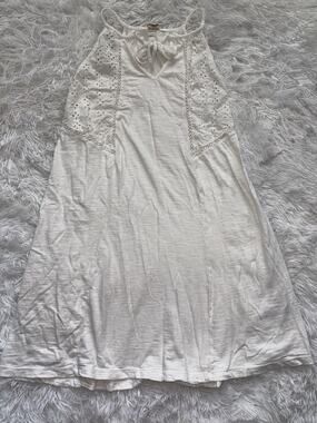 Roxy Women’s L White/ Cream Cotton Lace, Crochet Style Sundress. Soft, Pretty